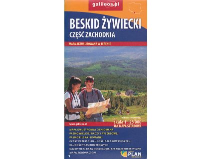 mapa Beskid Zywiecki západ 1:25 t.