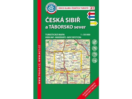 Česká Sibiř a Táborsko sever -  mapa KČT č.41