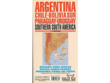 mapa Southern South America 1:4 mil. (Worlds End)