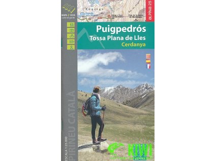 mapa Puigpedrós, Tossa Plana de Lles, Cerdanya 1:25 t.
