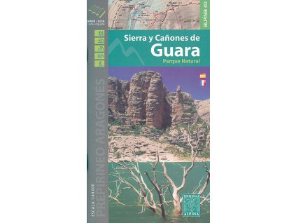 mapa Parque natural de la Sierra de Guara 1:40 t.