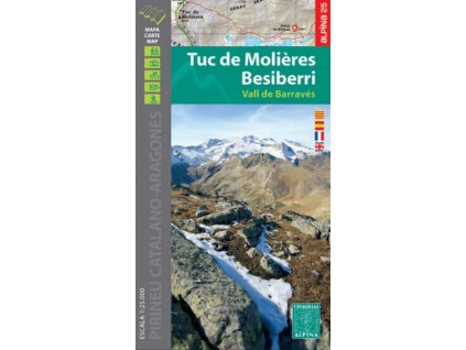 mapa Tuc de Molieres, Besiberri, Vall de Barravés, Vall de Boí