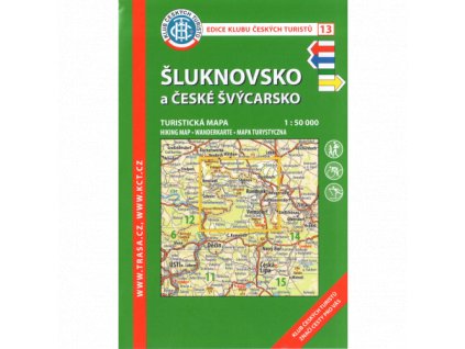 České Švýcarsko a Šluknovsko -  mapa KČT č.13