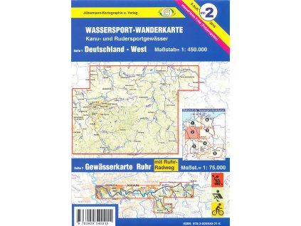 vodácká mapa Deutschland West 1:450 t.