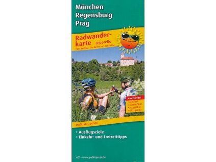 cyklomapa Munchen-Regensburg-Prag 1:50 t. laminovaná