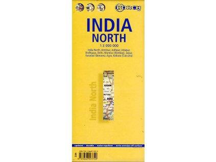 mapa India north 1:3 mil. laminovaná
