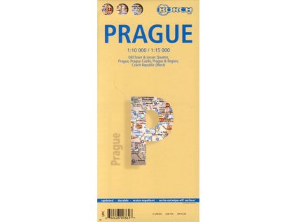 plán Prague (Praha) 1:10-1:15 t. laminovaný