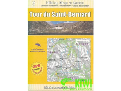mapa Tour du Saint Bernard 1:25 t.