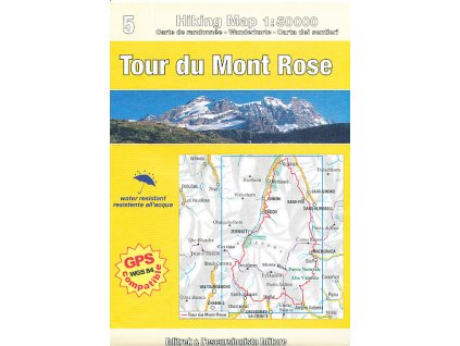 mapa Tour du Mont Rose 1:50 t.