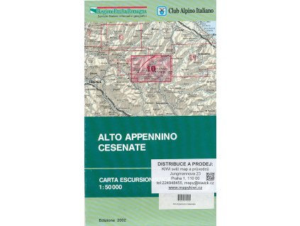 mapa Alto Appennino Cesenate 1:50 t.