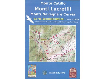 mapa Monte Catillo,Monti Lucretili 1:25 t.