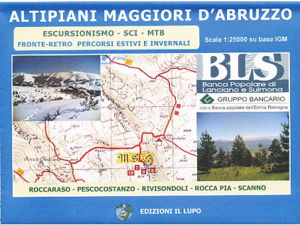 mapa Altipiani Maggiori d'Abruzzo 1:25 t.