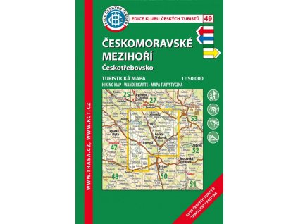 Českomoravské mezihoří -  Českotřebovsko -  mapa KČT č.49