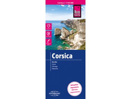 mapa Corsica (Korsika) 1:135 t. voděodolná