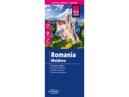 mapa Romania, Moldova 1:600 t.