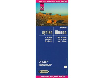 mapa Syria, Lebanon 1:600 t. + Aleppo, Damašek, Palmyra