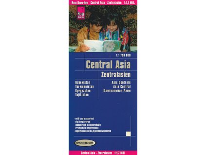 mapa Central Asia 1:1,7 mil. (Uzbekistán, Turkmenistán, Kyrgyzs