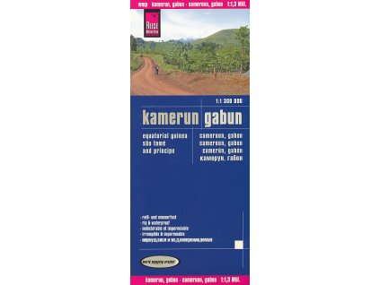 mapa Cameroon, Gabon 1:1,3 mil voděodolná