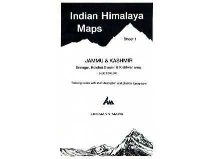mapa Jammu a Kashmir-Srinagar, Kolohoi, Kishtwar 1:200 000