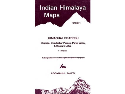mapa Himachal Pradesh-Chamba, Dhauladhar Passes, Pangi, W Lahul