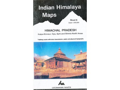 mapa Himachal Pradesh - Kalpa-Kinnaur, Gya, Spiti, Shimla 1:200