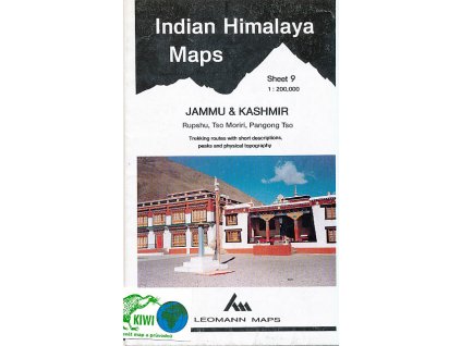 mapa Jammu a Kashmir - Rupshu, Tso Moriri, Pangong Tso 1:200 t.