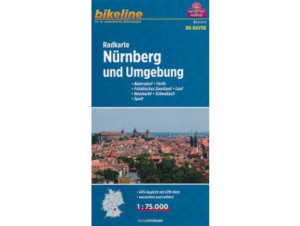 cyklomapa Nurnberg und Umgebung 1:75 t.   voděodolná