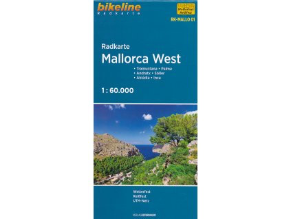 cyklomapa Mallorca West 1:60 t. laminovaná