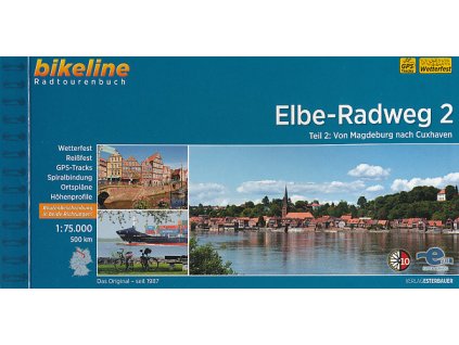 cykloprůvodce Elbe-Radweg 2 Magdeburg-Cuxhaven 1:75 t. německy