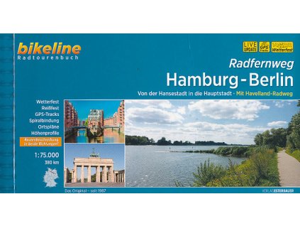 cykloprůvodce Hamburg-Berlin Radfernweg 1:75 000 německy
