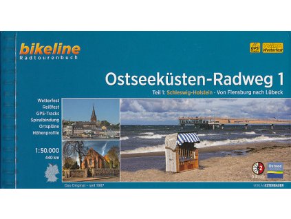 cykloprůvodce Ostseekusten Radweg 1.díl Flensburg-Lubeck1:75 t.