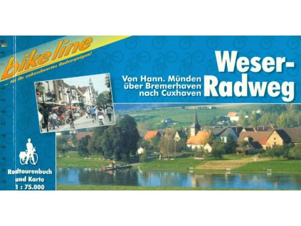 cykloprůvodce Weser Radweg 1:75 t. německy