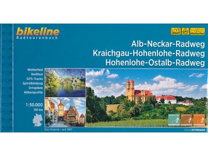 cykloprůvodce Alb-Neckar,Kraichgau-Hohenlohe-Hohenlohe-Ostalb 1