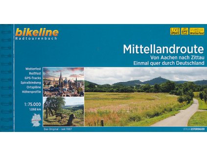 cykloprůvodce Mittellandroute von Aachen nach Zittau 1:75 t. ně
