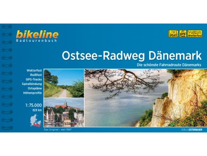cykloprůvodce Ostsee-Radveg Danemark 1:75 t. německy