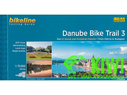 cykloprůvodce Danube Bike Trail 3, Vienna-Budapest, 1:75 t. ang