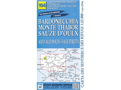 mapa Bardonecchia, Monte Thabor 1:25 t. č.104 IGC