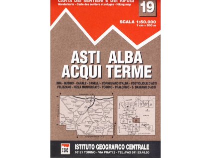 mapa Asti Alba, Acqui Terme 1:50 t. IGC č.19
