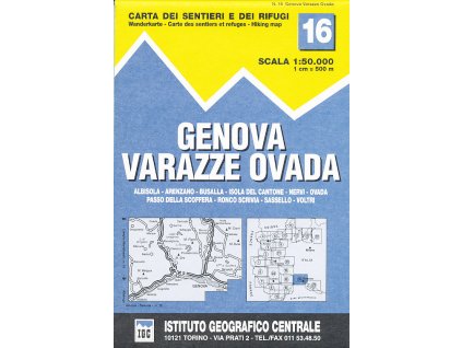 mapa Genova Varazze Ovada 1:50 t. IGC č.16 (Janov)