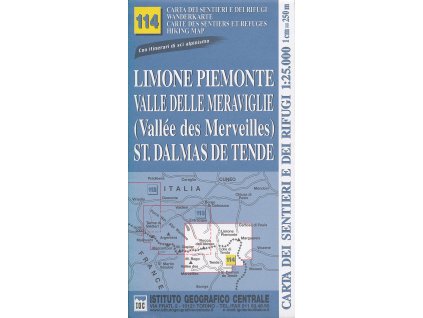 mapa Limone Piemonte, St. Dalmas de Tende 1:25 t. č. 114