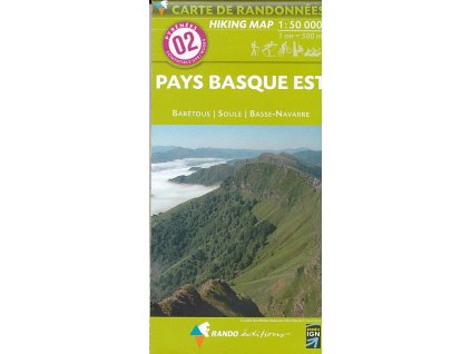 mapa Pyrénées Pays Basque východ (est) 1:50 t. č.2