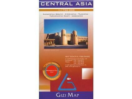 mapa Central Asia 1:1,75 mil. geographical