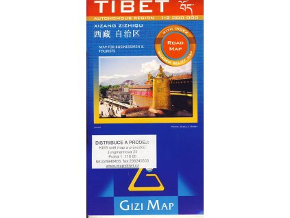 mapa Tibet 1:2 mil. road map