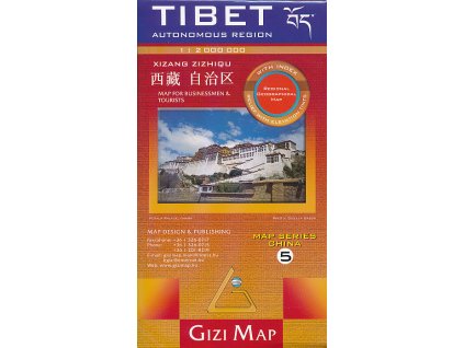 mapa Tibet 1:2 mil. geographical