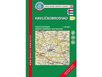 Havlíčkobrodsko -  mapa KČT č.46