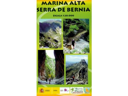 mapa Marina Alta, Serra de Bernia 1:20 t.