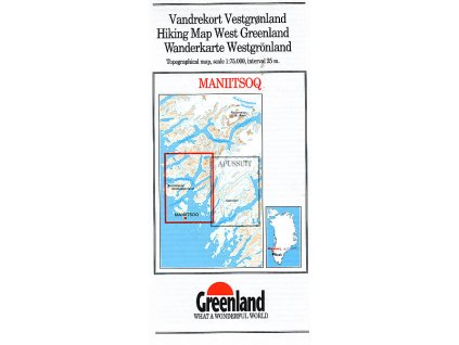 mapa Maniitsoq 1:75 t. (Greenland/Grónsko)