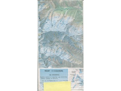 mapa Xixabangma (Šiša Pangma) 1:100 t.