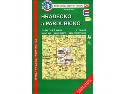 Hradecko a Pardubicko -  mapa KČT č.24