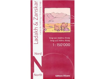 mapa Ladakh, Zanskar nord 1:150 t.
